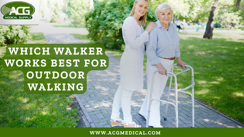 Walker for outdoor walking